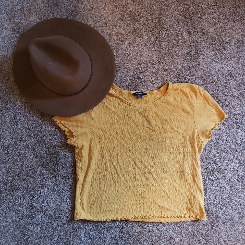 Yellow crop top